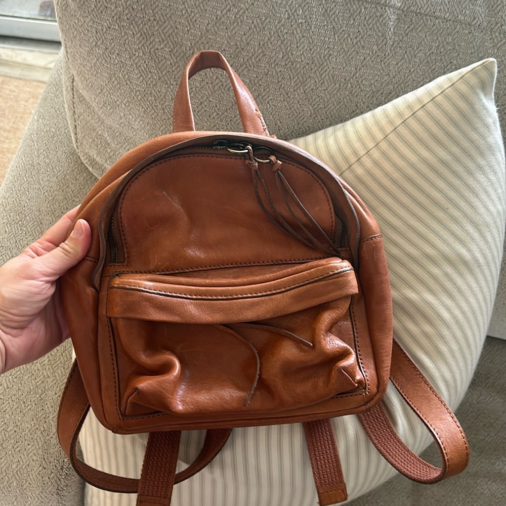 Madewell Lorimer Brown leather Mini backpack